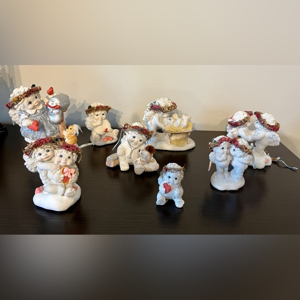 Set of 8 vintage Dreamsicle Cherubs